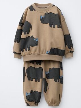 Zara rhino print set